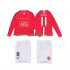 Camisola Manchester United GIGGS 11 Premier League 2009 Retro Criança Equipamento Primeiro 2008 Manga Comprida